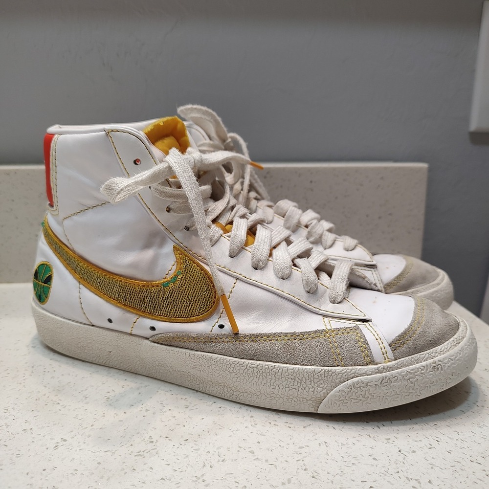 Nike Blazer Mid 77 Rayguns DD9239-100 Men 6.5 White Gold Green High Top Women 8